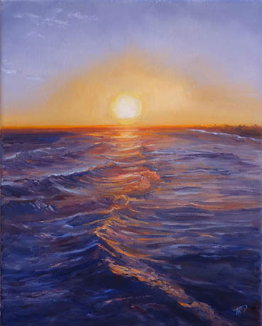 Night Swim, Terry Romero Paul, 18x14 Oil $750