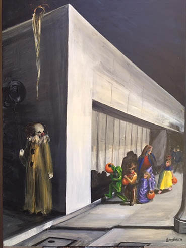 Punk the clown, Lois Langford, 24x18 Acrylic $1,200