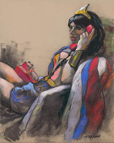 Wonder Woman, Tricia Kaman, 20x16 Oil $975