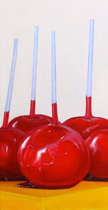 Candy Apples Red, Terry Romero Paul, 30x15 Oil $700