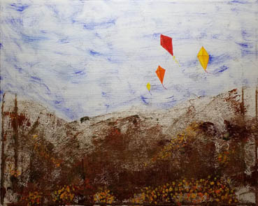A windy fall day, Lewis Wakeland, 16x20 Acrylic $500